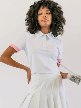 Byrdie Golf charlotte polo short sleeve top NWT